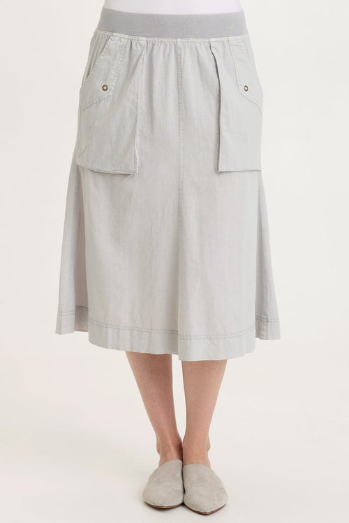 Wearables Parvati Cotton Linen Midi Skirt