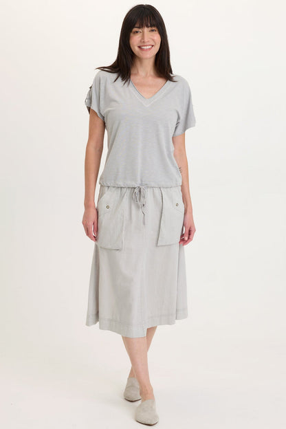 Wearables Parvati Cotton Linen Midi Skirt