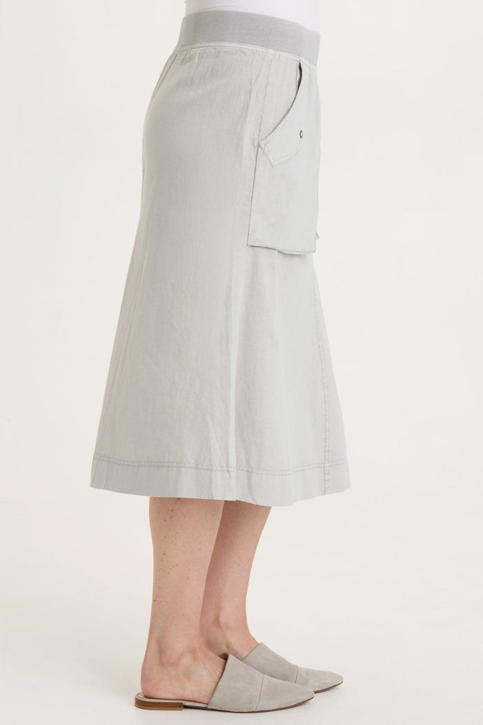 Wearables Parvati Cotton Linen Midi Skirt