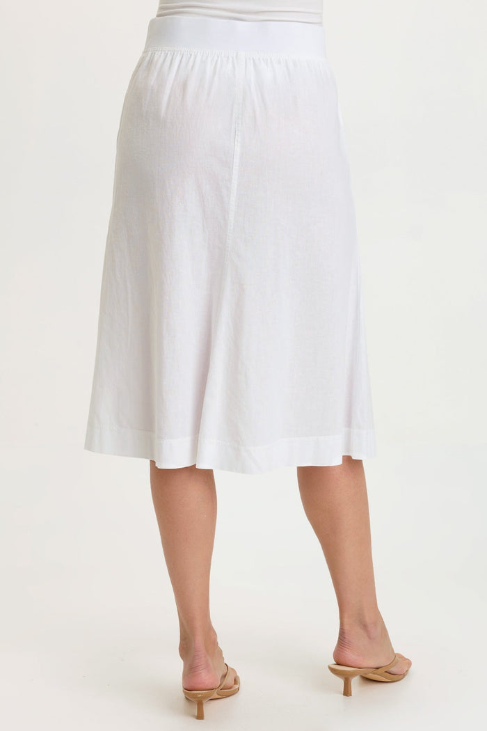 Wearables Parvati Cotton Linen Midi Skirt