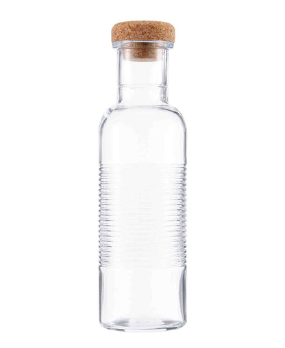 Pasabahce 1Lt Hoop Glass Bottle with Cork Lid - Clear