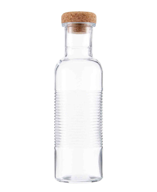 Pasabahce 1Lt Hoop Glass Bottle with Cork Lid - Clear