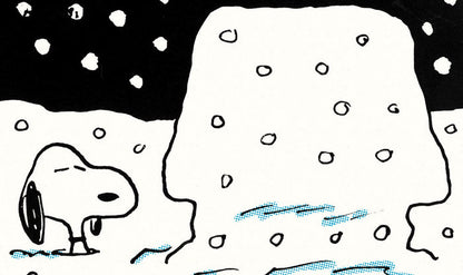 Peanuts Snoopy in Snow Poster
