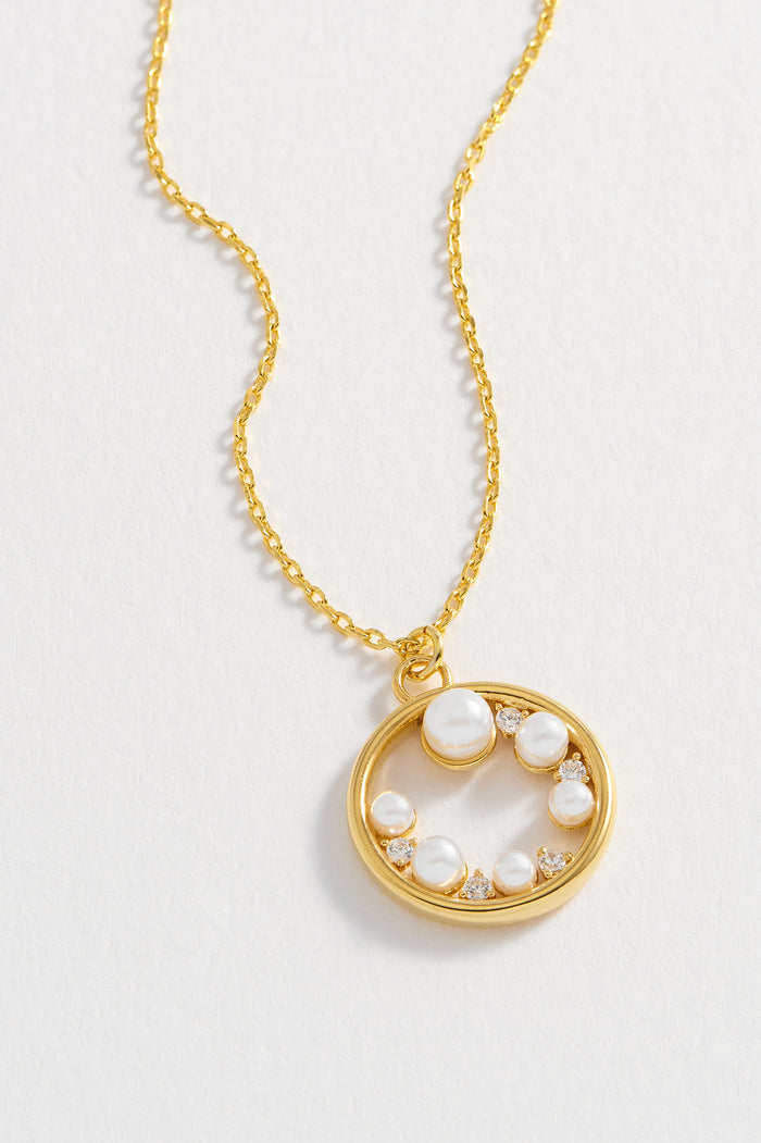 Pearl CZ Cut-Out Pendant