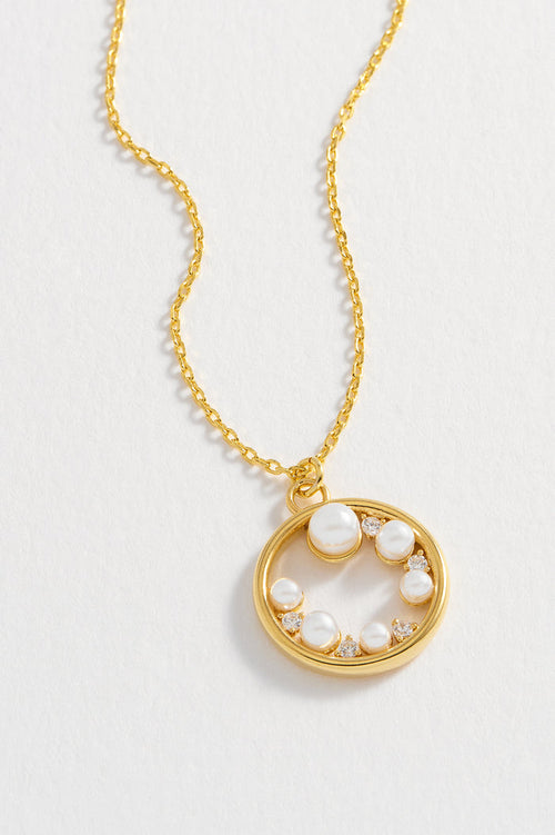 Pearl CZ Cut-Out Pendant