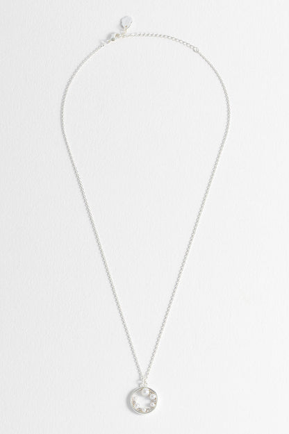 Pearl CZ Cut-Out Pendant