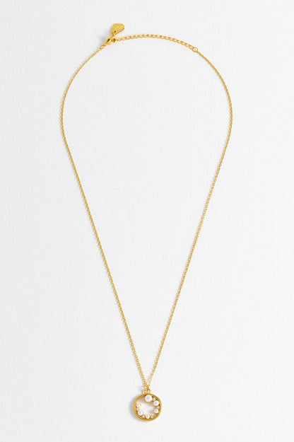 Pearl CZ Cut-Out Pendant