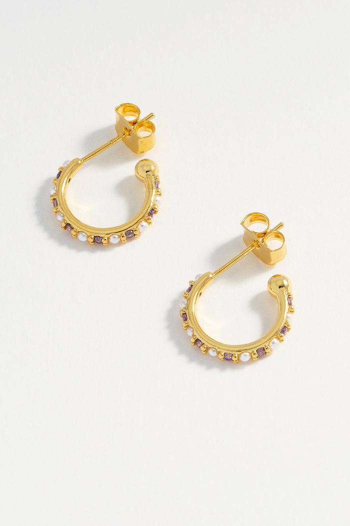Pearl CZ Hoops