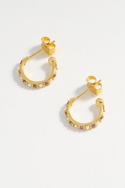 Pearl CZ Hoops