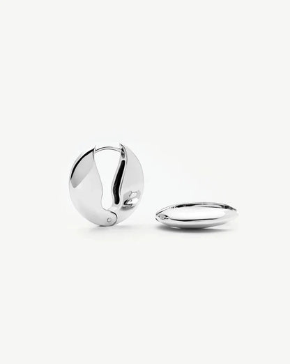 Hinged Small Hoop Earrings | Platinum Plated Earrings Missoma