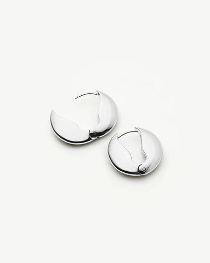 Hinged Small Hoop Earrings | Platinum Plated Earrings Missoma
