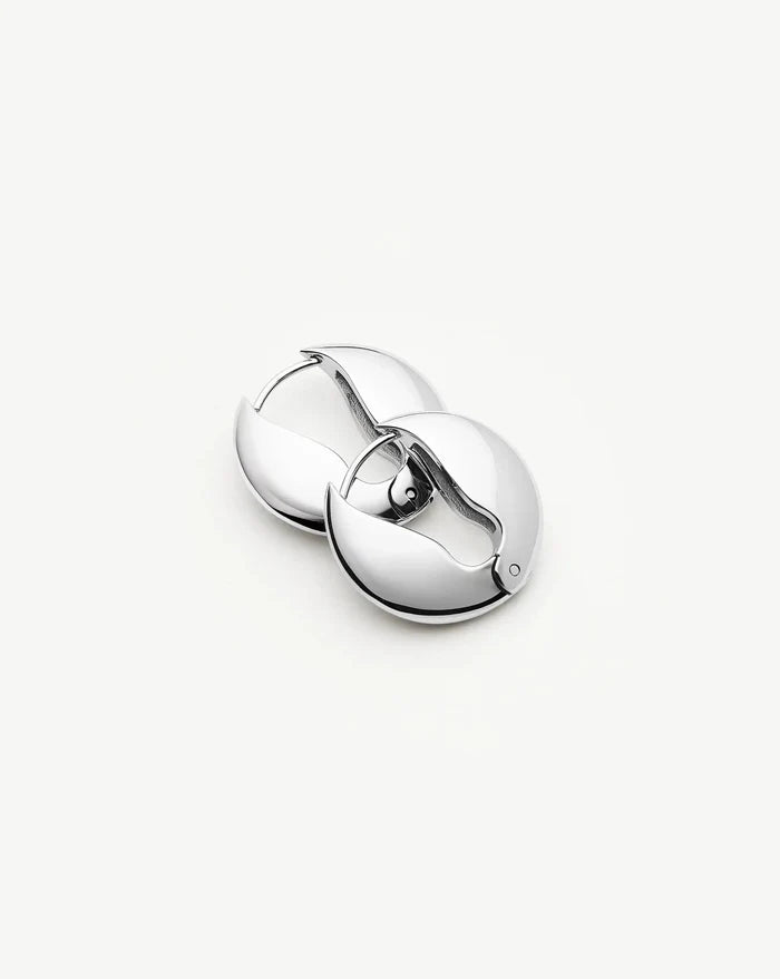 Hinged Small Hoop Earrings | Platinum Plated Earrings Missoma