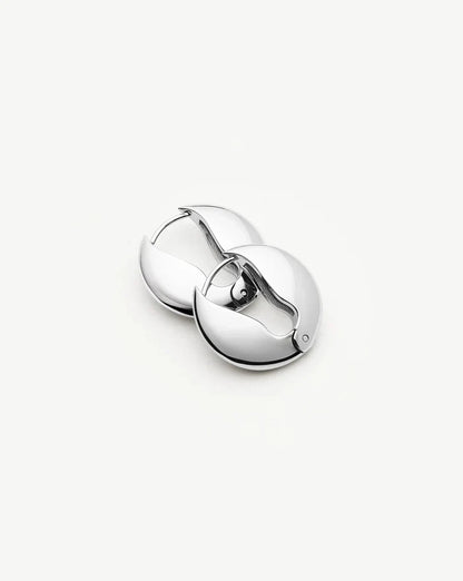 Hinged Small Hoop Earrings | Platinum Plated Earrings Missoma