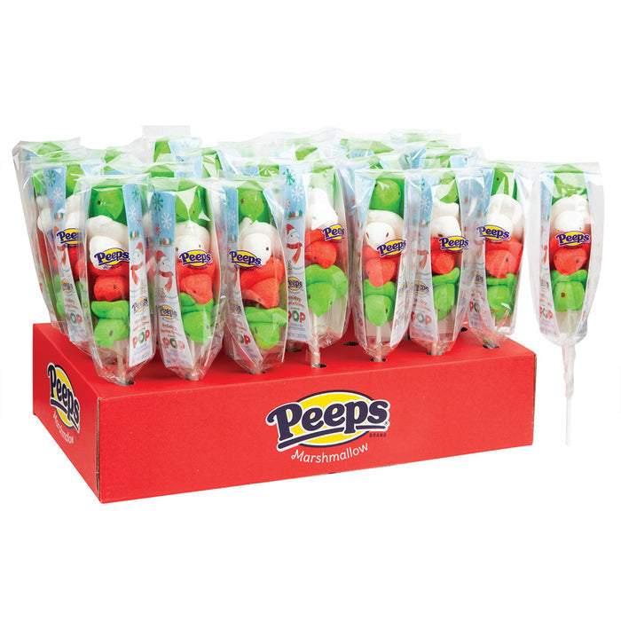 Peeps Assorted Marshmallow Chicks Lollipops - 28 Count