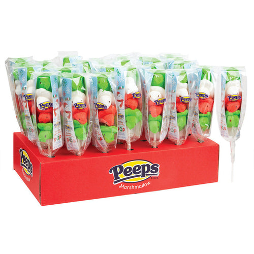 Peeps Assorted Marshmallow Chicks Lollipops - 28 Count