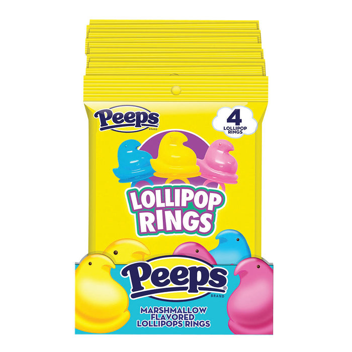 Peeps Lollipop Ring Candy Peg Bag - 24 Count