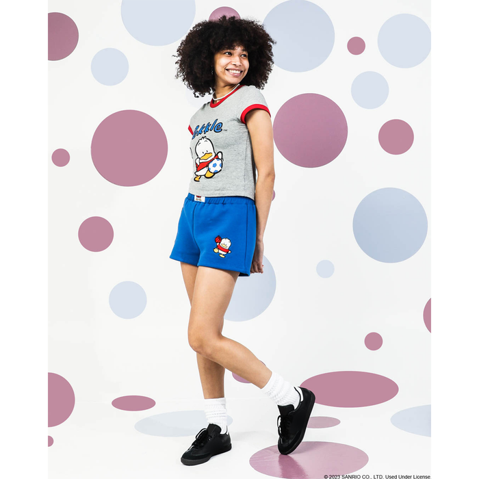 Pekkle x Dumbgood Grey Ringer Baby Tee (SMALL ONLY) Apparel BIOWORLD