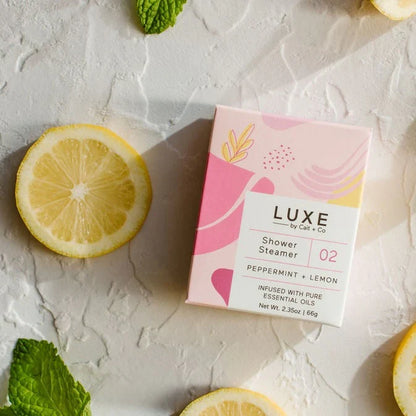 Peppermint and Lemon Essential Oil Shower Steamer made in the USA / Cait & Co