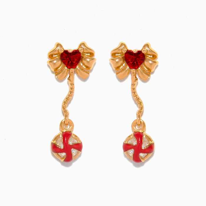 Peppermint Twist Dangle Earrings