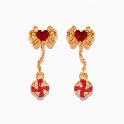 Peppermint Twist Dangle Earrings
