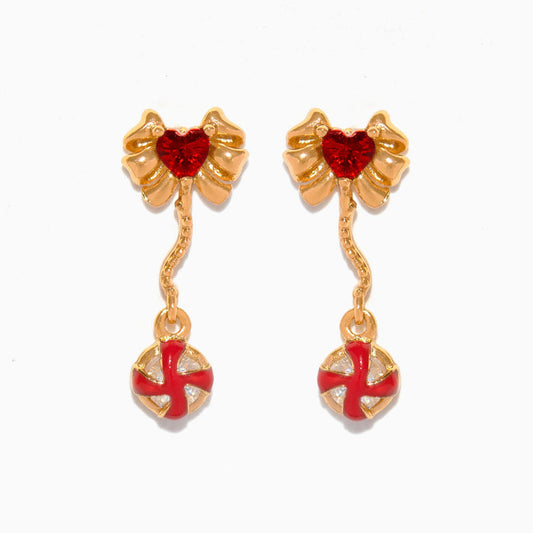 Peppermint Twist Dangle Earrings