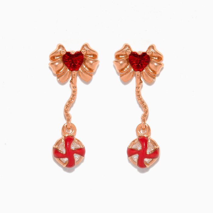 Peppermint Twist Dangle Earrings