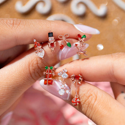 Peppermint Twist Dangle Earrings