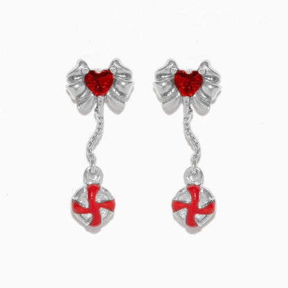 Peppermint Twist Dangle Earrings