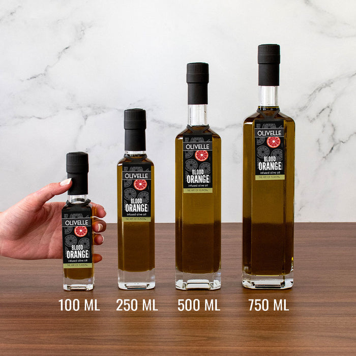 Blood Orange Infused Olive Oil Bottle Size