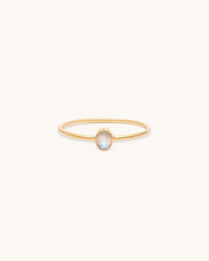 Petite Oval Moonstone Ring