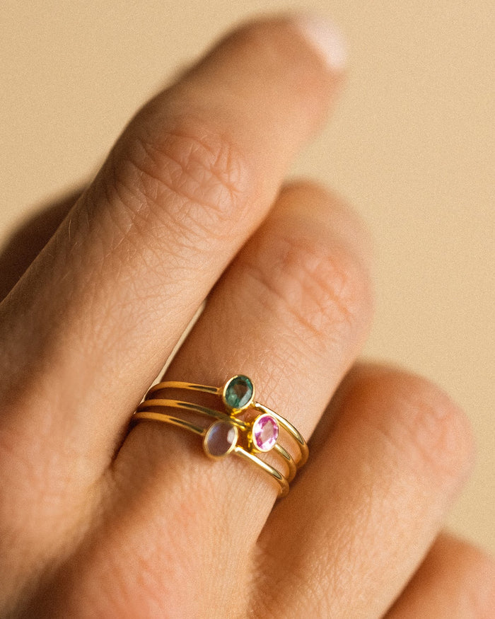 Petite Oval Moonstone Ring