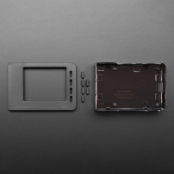 Pi Model B+ / Pi 2 / Pi 3 - Case Base and Faceplate Pack - Black - for 2.8" PiTFT by Adafruit - The Pi Hut