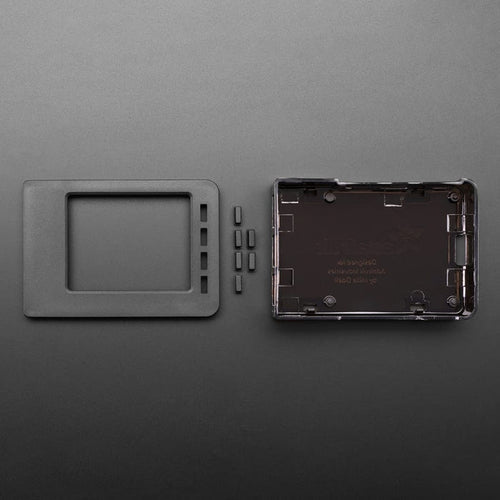 Pi Model B+ / Pi 2 / Pi 3 - Case Base and Faceplate Pack - Black - for 2.8" PiTFT by Adafruit - The Pi Hut