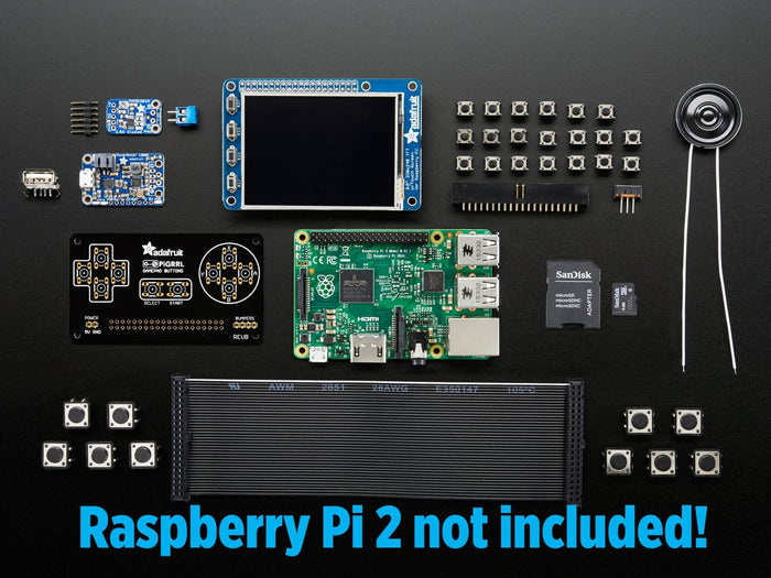 PiGRRL 2.0 Kit Pack - Build your own Pi Game Emulator! (CASE + RASPBERRY PI NOT INCLUDED) [discontinued] by Adafruit - The Pi Hut
