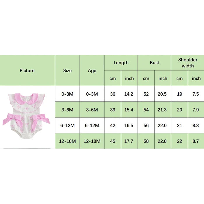 PINK BOWS Collar Romper