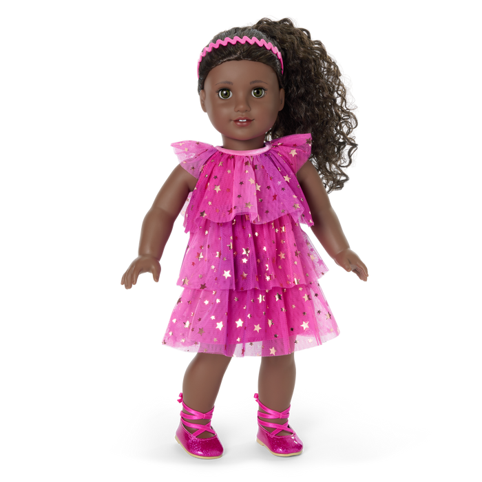 Pink Party-Ready Dresses for Girls & 18-inch Dolls