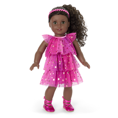 Pink Party-Ready Dresses for Girls & 18-inch Dolls