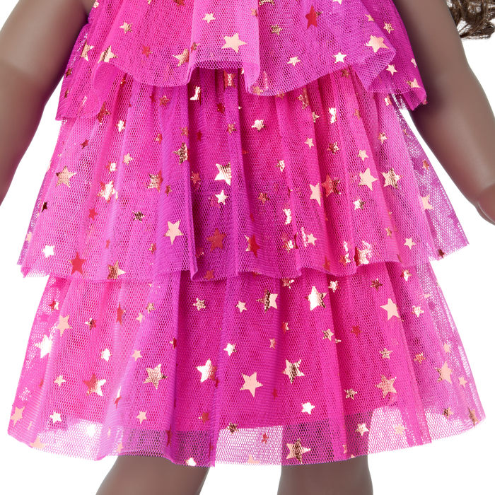 Pink Party-Ready Dresses for Girls & 18-inch Dolls