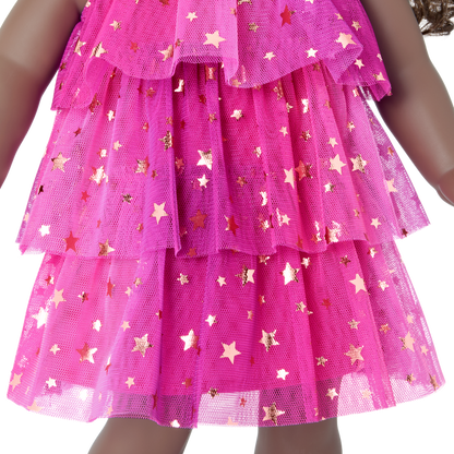 Pink Party-Ready Dresses for Girls & 18-inch Dolls