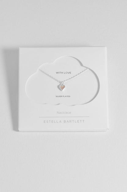 Pink Pearl Heart Necklace