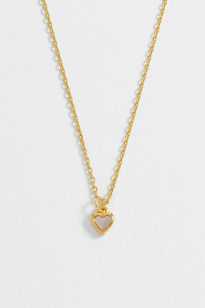 Pink Pearl Heart Necklace