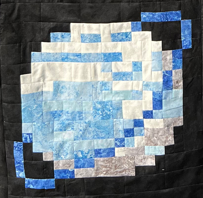 Pixelated Galaxy Quilt a Long Block 10 - Uranus PDF Pattern