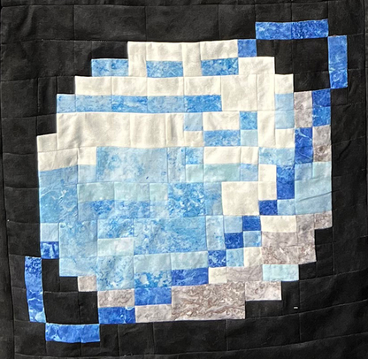 Pixelated Galaxy Quilt a Long Block 10 - Uranus PDF Pattern