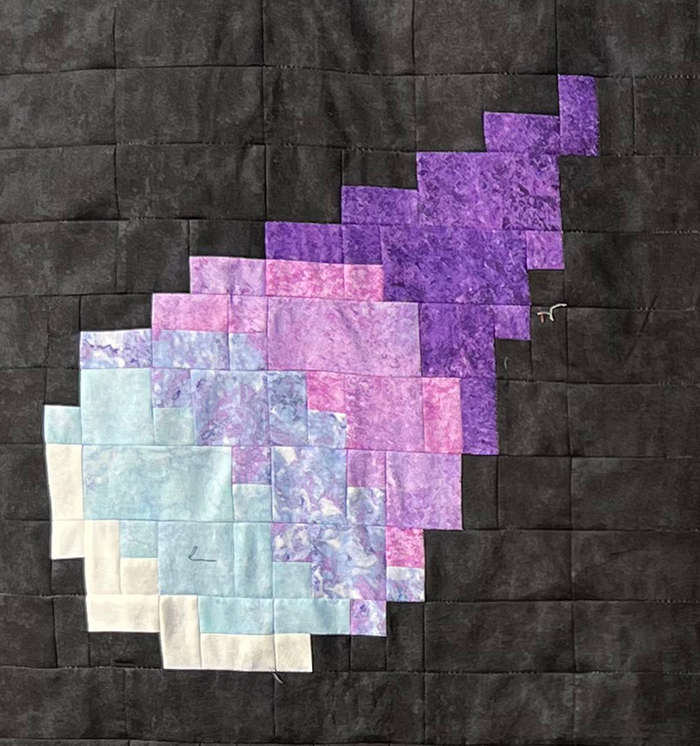 Pixelated Galaxy Quilt a Long Block 4 - Comet PDF Pattern