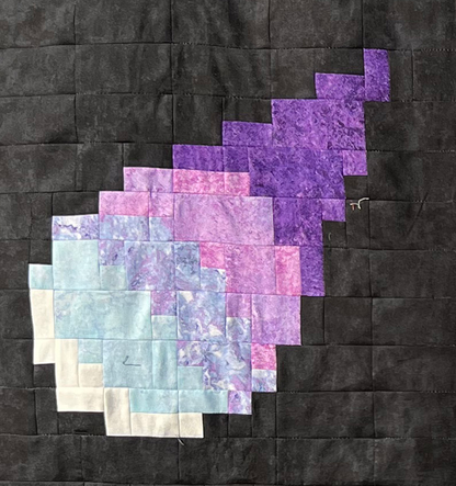 Pixelated Galaxy Quilt a Long Block 4 - Comet PDF Pattern