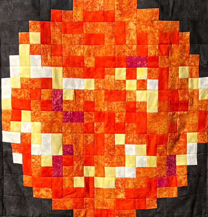 Pixelated Galaxy Quilt a Long Block 5 - The Sun PDF Pattern