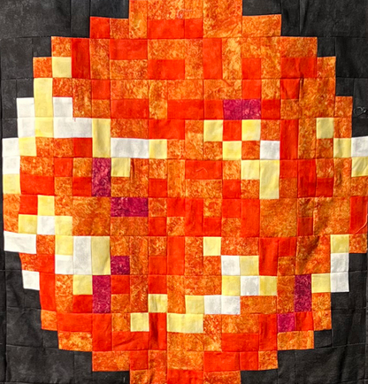 Pixelated Galaxy Quilt a Long Block 5 - The Sun PDF Pattern