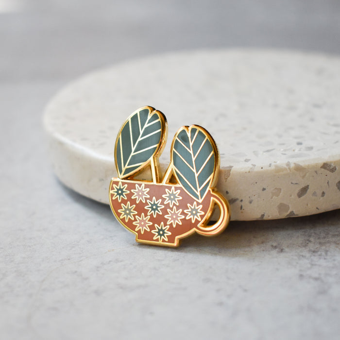 Plant Teacup Enamel Pin