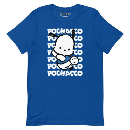 Pochacco Watashi Wa T-Shirt (Blue) Apparel Printful S