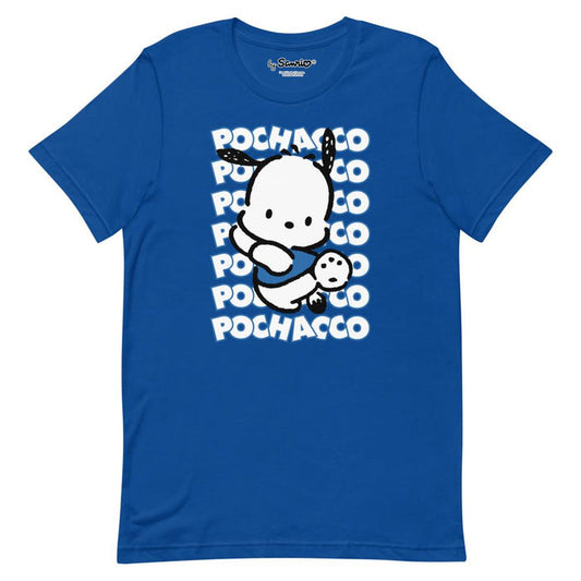 Pochacco Watashi Wa T-Shirt (Blue) Apparel Printful S
